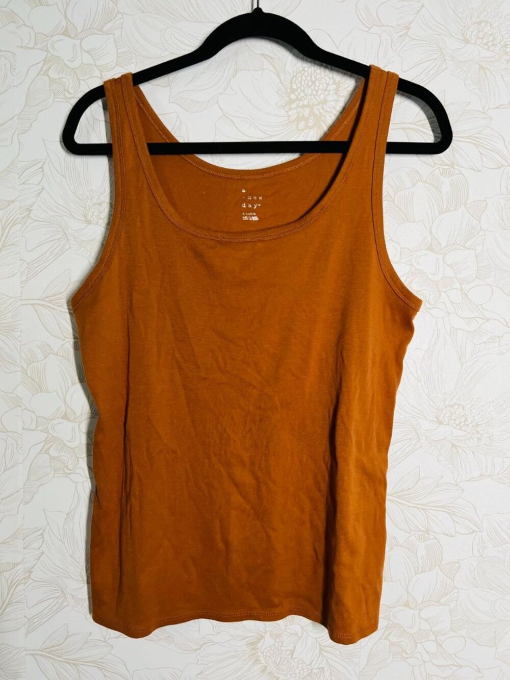 Rust Orange Tank Top By A New Day X-Large Cotton Blend